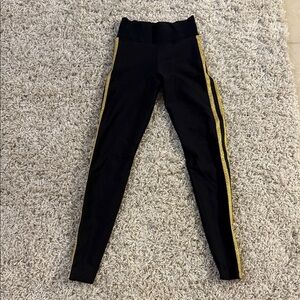 Ultracor Black Leggings with Gold Accents XS new